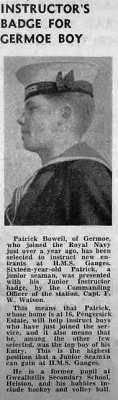 1965-67 - PATRICK BOWELL, PROMOTION TO JUNIOR INSTRUCTOR.jpg