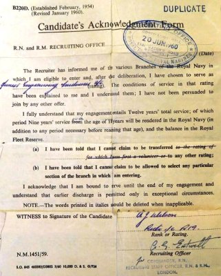 1960, 20TH JUNE - COLIN SCHIRALDI, ACKNOWLEDGMENT FORM.jpg