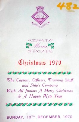 1970, 21ST APRIL - PETER JOHN GLENCROSS, 31A., RODNEY, 43 MESS, 371 CLASS, CHRISTMAS MENU.jpg