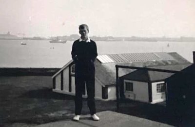 1972 - JOHN WALKER, BENBOW, 34 MESS, HARWICH HARBOUR IN THE BACKGROUND.jpg