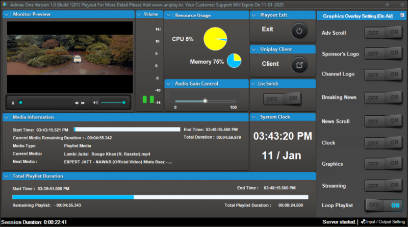 Best Automated Playout Software for Broadcasting | Logosys Playout Feature