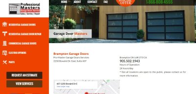 Garage Doors Repair Services Brampton - Pro-Master Garage door Service