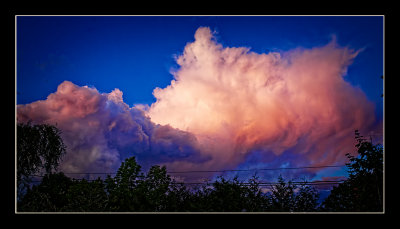 Clouds to the east of the sunset