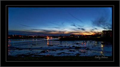 Sunset on the saint Croix River, low tide