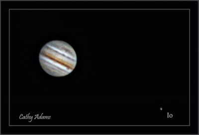 Jupiter and one of his moons.. Io