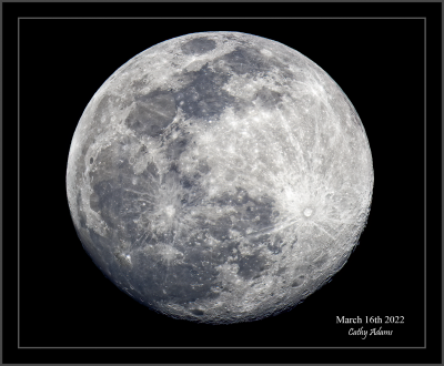 one day away from the full moon in March 2022