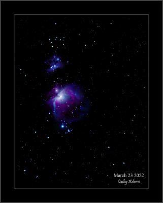 Orion's nebula and the running man nebula