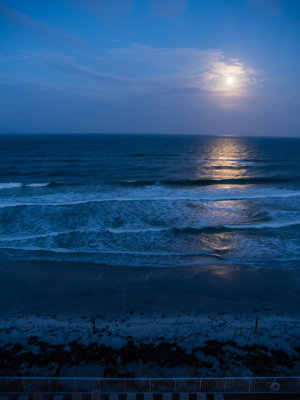 Super moon rise over Ormond Beach