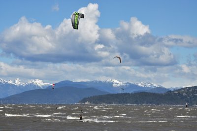 snow capped peaks
