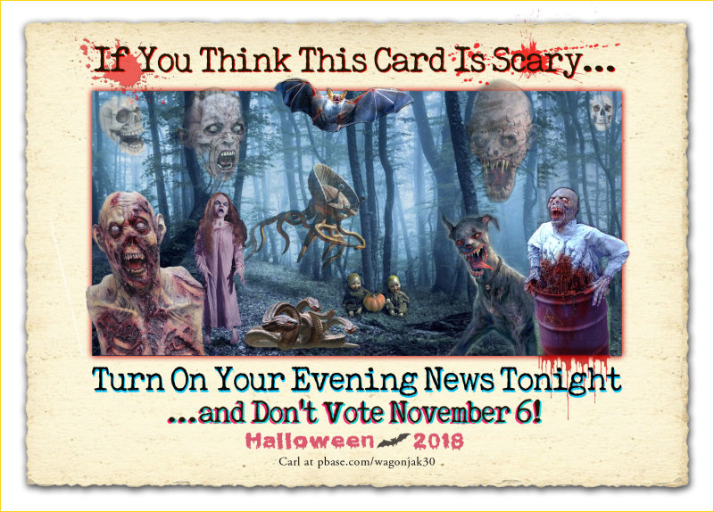 Scary Halloween Postcrd