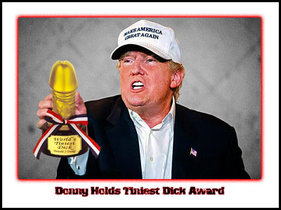 Donny Holds Gigantic Dick Award