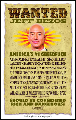 WANTED JEFF BEZOS POSTER