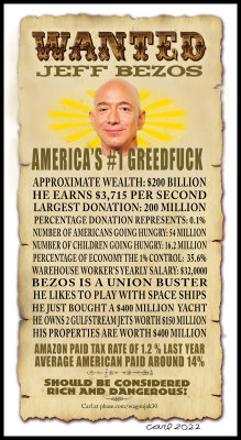 WANTED JEFF BEZOS POSTER