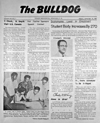 Bulldog Newsletter Excerpts - 1957