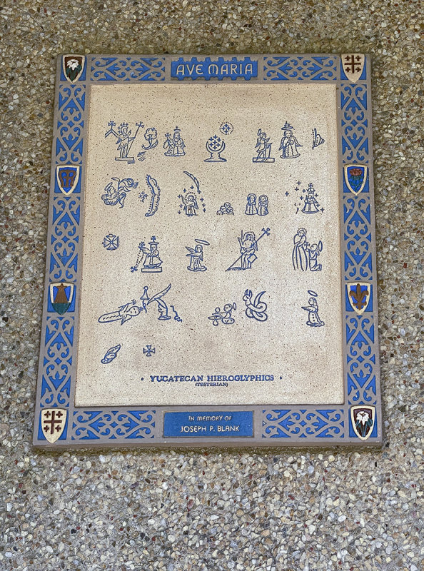 Ave Maria in Yucatecan hieroglyphics
