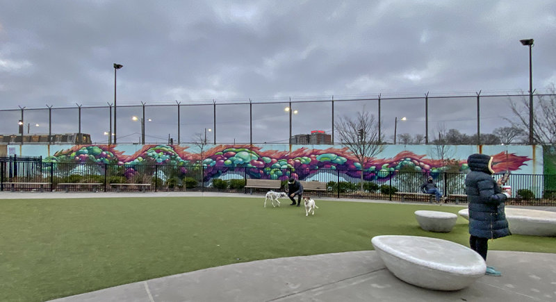 100-foot dragon at the dog park