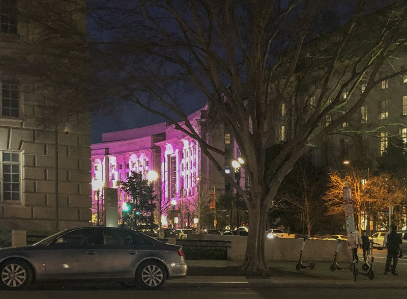 Cherry blossom Reagan building