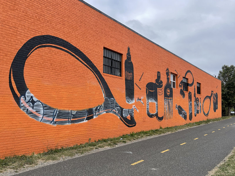 Barber shop mural