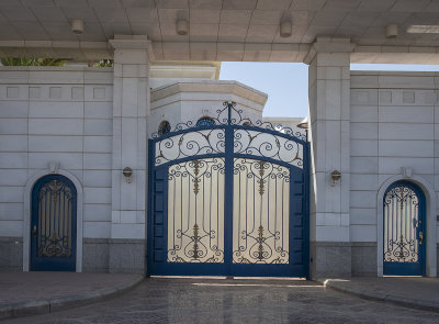 The surprisingly blue gate