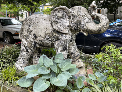 Newspaper elephant