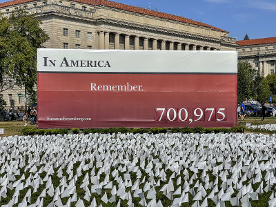 'In America: Remember.' Memorial to COVID victims  