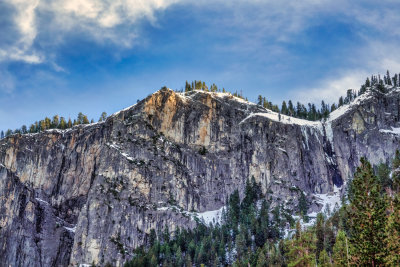 Sheer granite walls