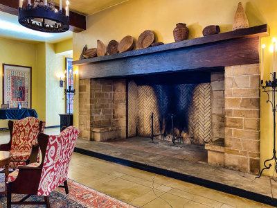 Fireplace in the Under Lounge
