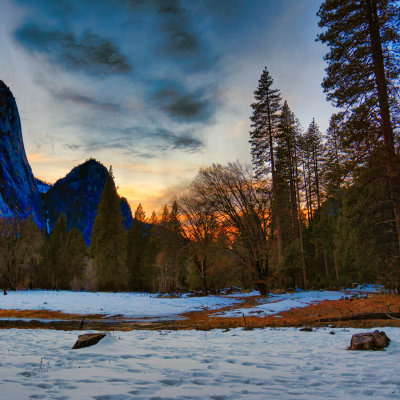 Sunset in the park