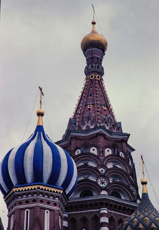 Moscow : detail of the  St.Basils Cathedral. 