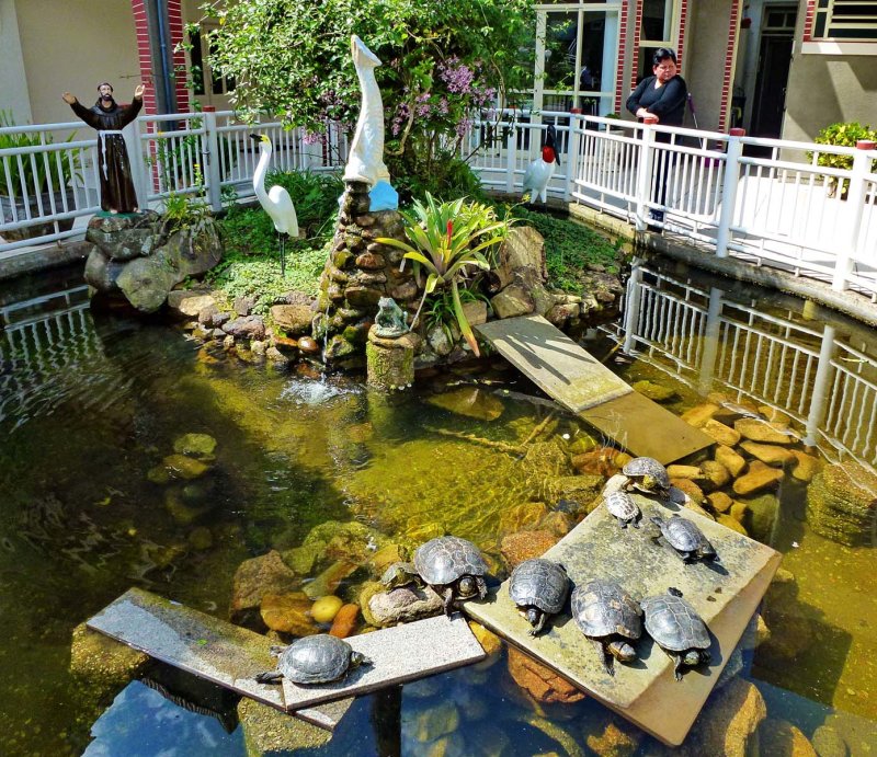 Small pond inside the convent.