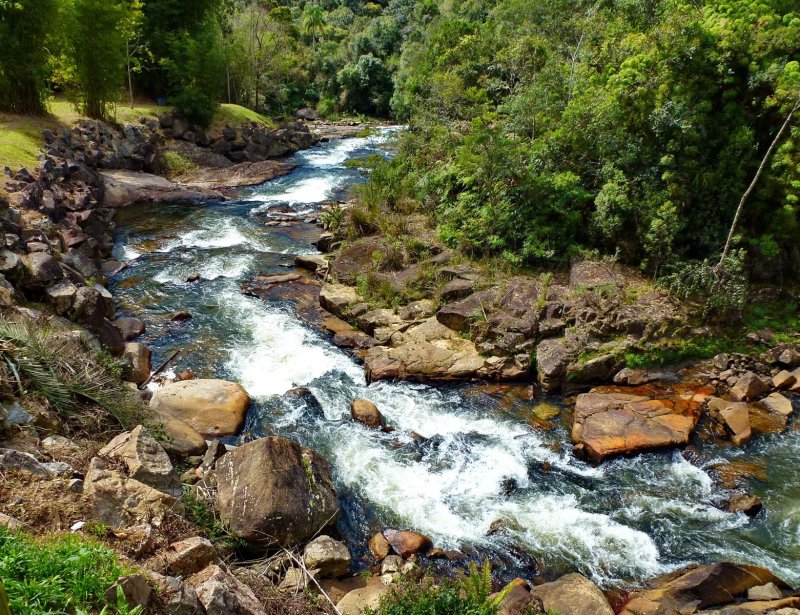 The waterfall.