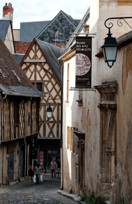 Bourges; the small streets.