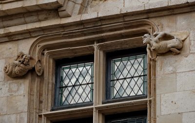 Bourges; a building detail. 