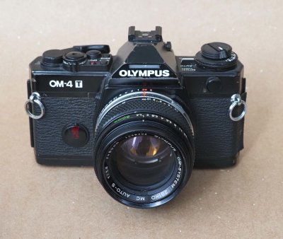 The advanced OM-4T; excellent, with features still not found in modern DSLR cameras. 