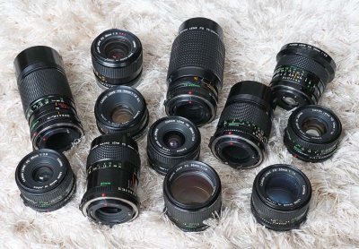 My Canon FD lenses; they are very sharp. 