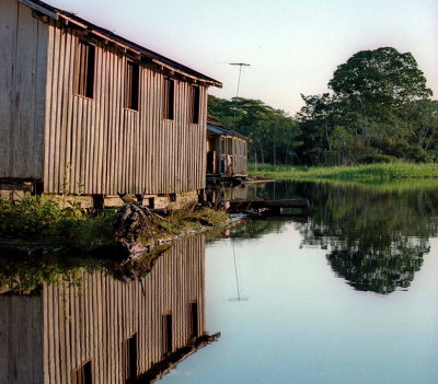 The house, built for resisting the regular floods. 