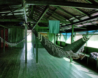 Resting place in the floating hostel.