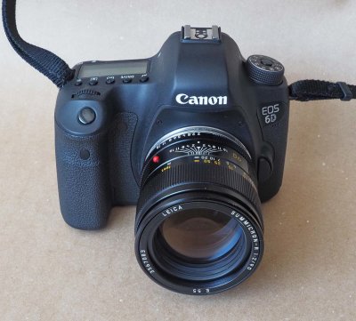 The Leica R lenses can be easily used with the Canon EOS system; here with my Canon 6D.