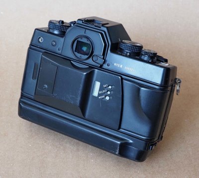 The Contax RTS III has a vacuum system in the back, for film planity. 