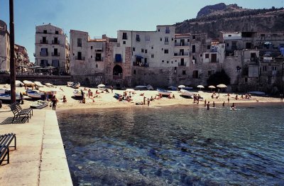 Cefalu beach.