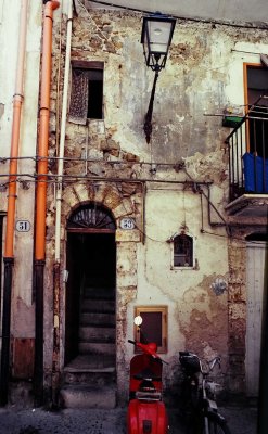 Small streets in Sicily. 