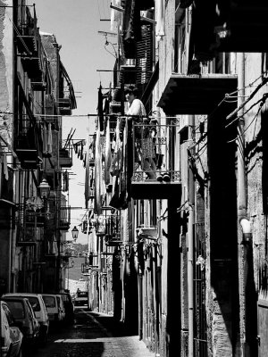 Small street in Cefalu.