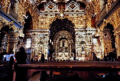 Salvador, Bahia; interior of the church. 