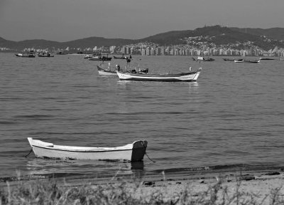 Praia do João Rosa, Biguaçu; Florianópolis in the background.