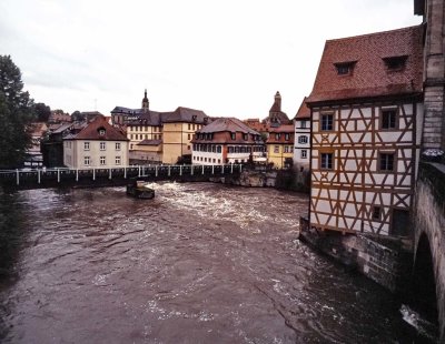 Bamberg; the Regnitz river.