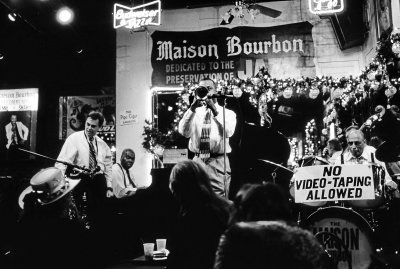 New Orleans, birth place of Jazz; the Maison Bourbon, a classical Jazz club.  