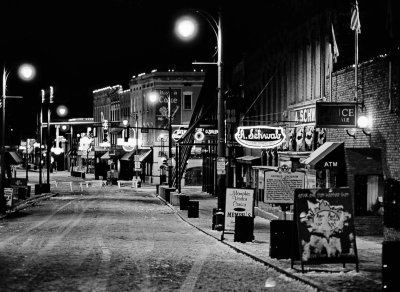 Beale street, classical place of several blues club in Memphis, Tennessee. 