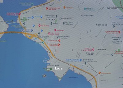 Jos Mendes 'Local'; notice the Tunel Antonieta de Barros. 