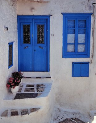 Greece; typical house of the island.