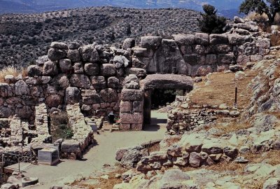 Greece, Peloponnese; ruins. 